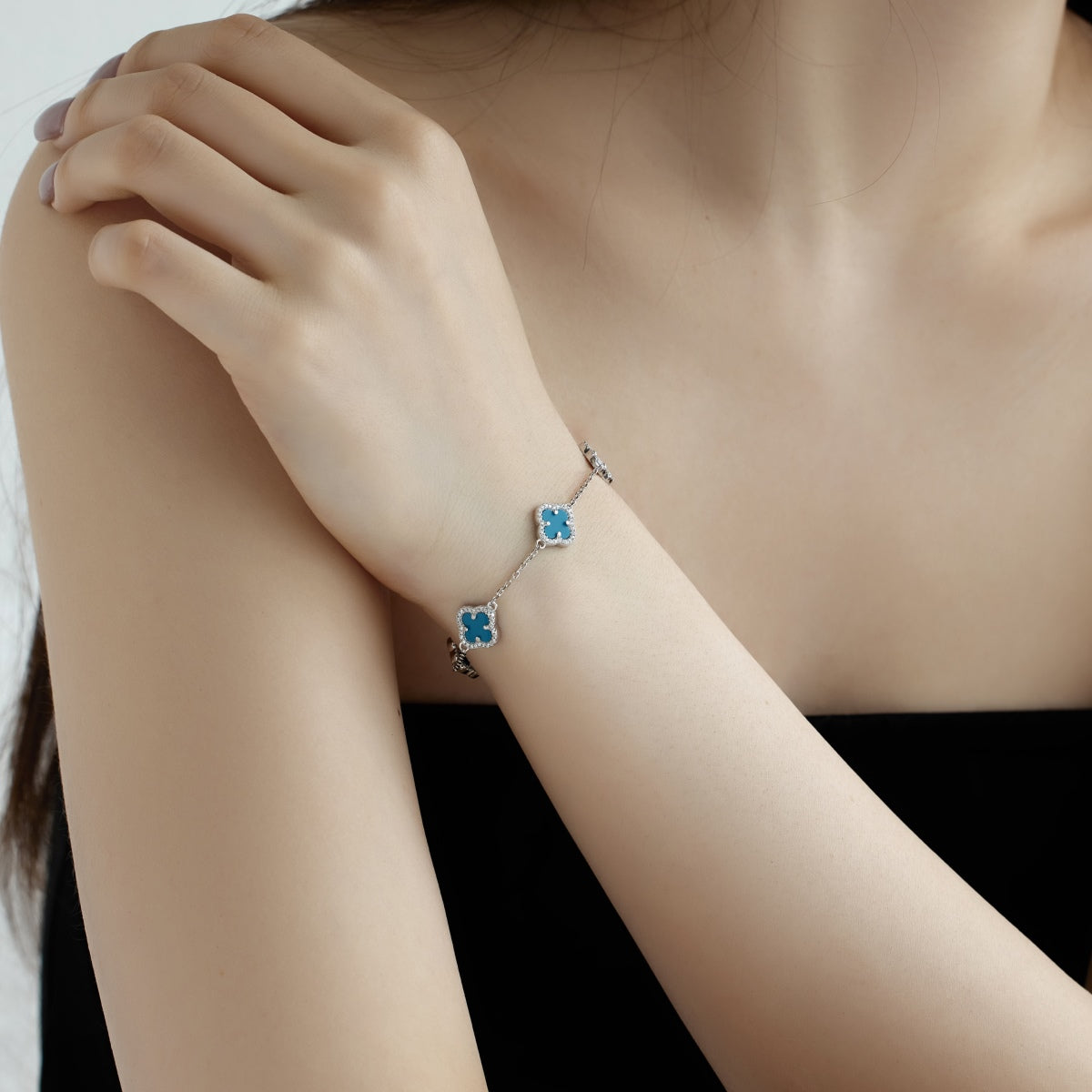 [Love Aura]Four-Leaf Clover Exquisite Bracelet