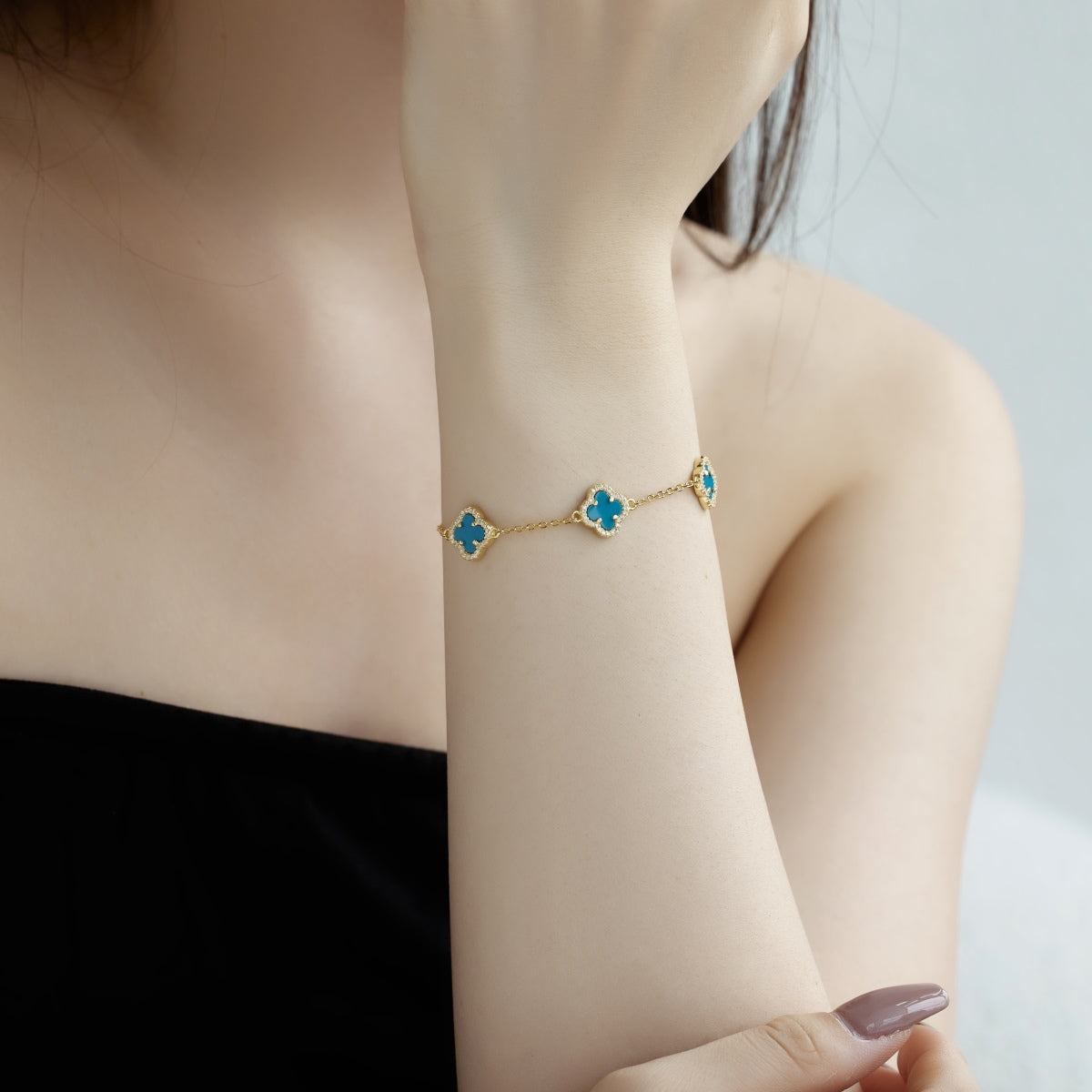[Love Aura]Four-Leaf Clover Exquisite Bracelet