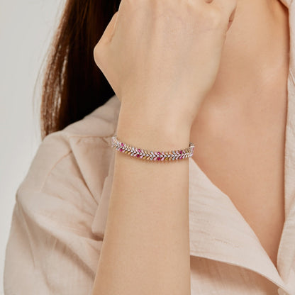[Love Aura]Dainty Radiant Emerald Cut Daily Bracelet