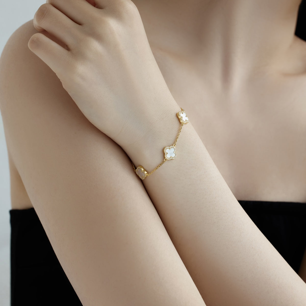 [Love Aura]Four-Leaf Clover Exquisite Bracelet