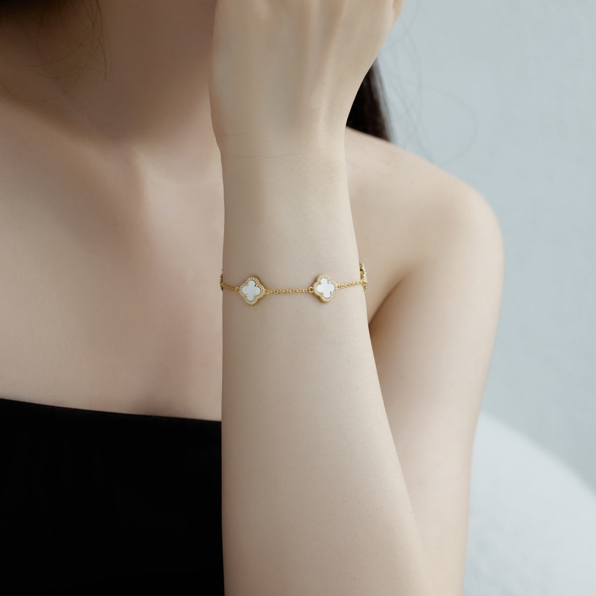 [Love Aura]Four-Leaf Clover Exquisite Bracelet