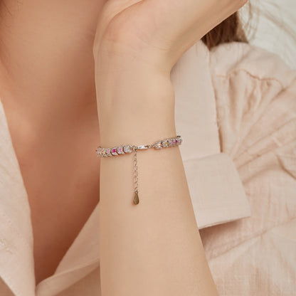 [Love Aura]Delicate Colorful Multi Cut Daily Bracelet