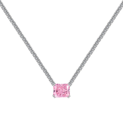 [Love Aura]4.0 Carat Elegant Radiant Cut Necklace