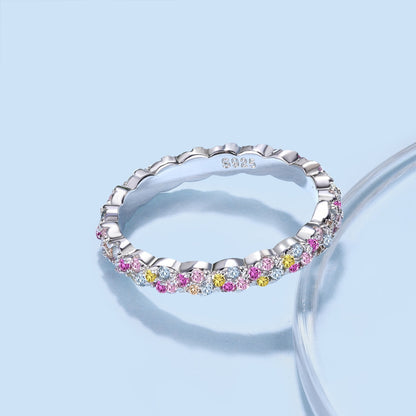 [Love Aura]Dainty Ebullient Round Cut Daily Ring