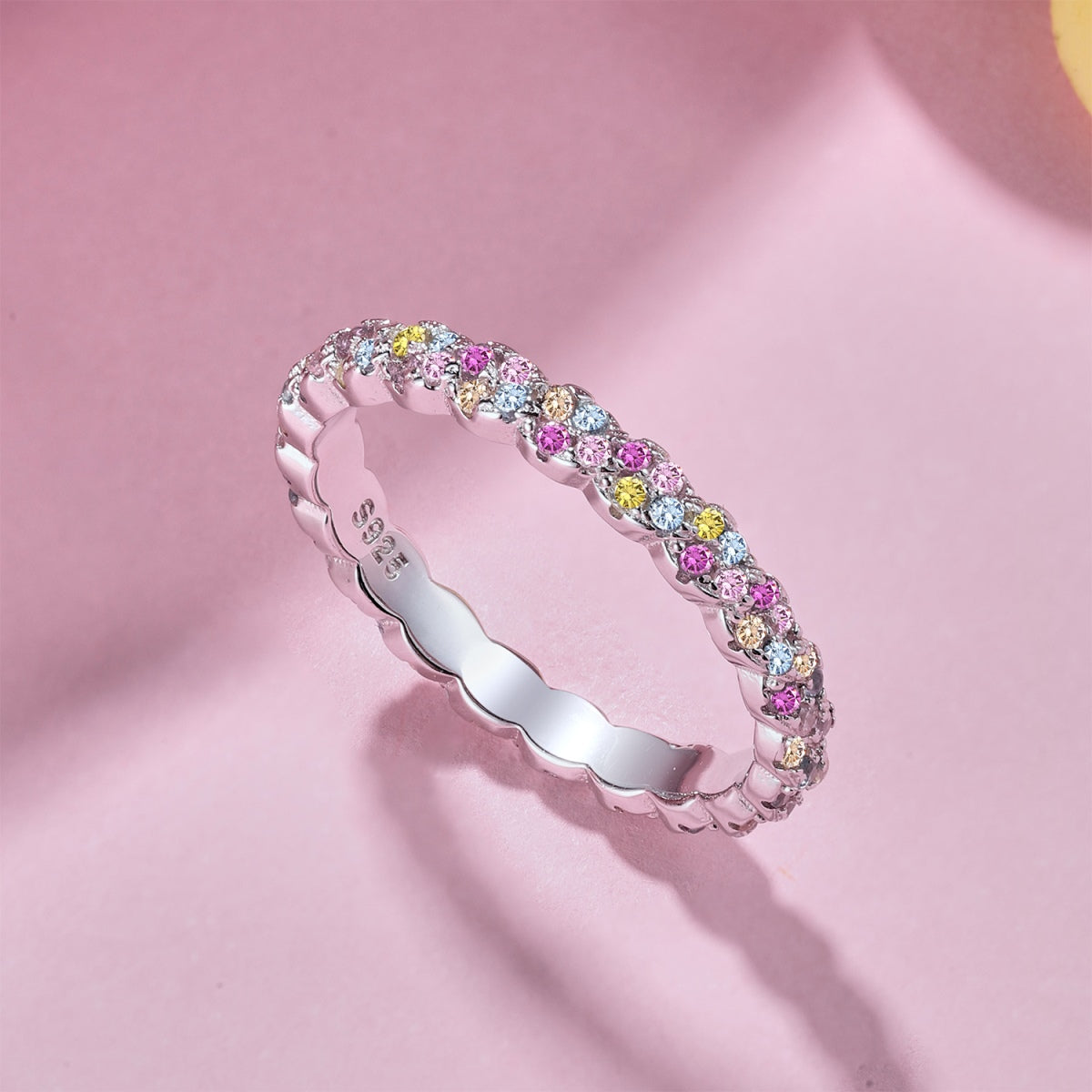 [Love Aura]Dainty Ebullient Round Cut Daily Ring
