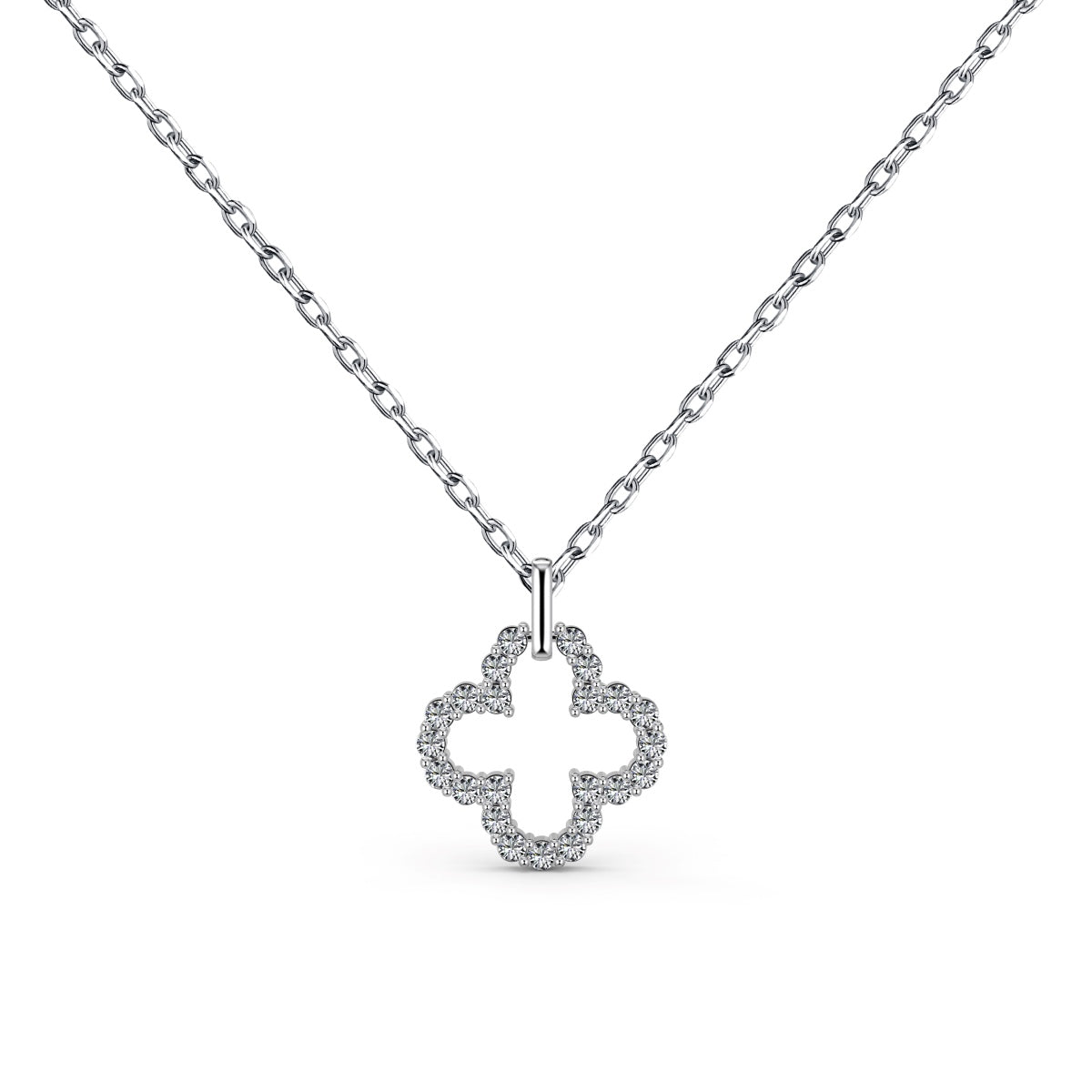 [Love Aura]Four-Leaf Clover Hollow Design Exquisite Necklace