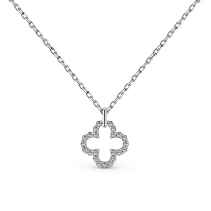[Love Aura]Four-Leaf Clover Hollow Design Exquisite Necklace