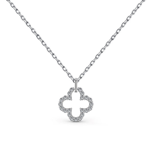 [Love Aura]Four-Leaf Clover Hollow Design Exquisite Necklace