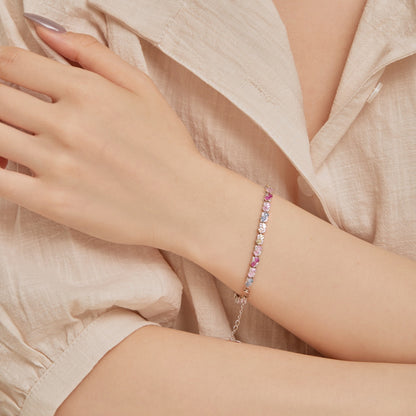 [Love Aura]Ornate Colorful Flower Shape Party Bracelet