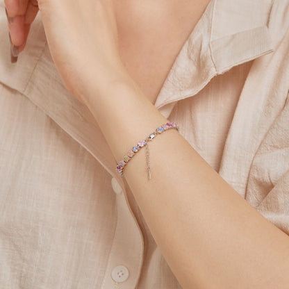 [Love Aura]Ornate Colorful Flower Shape Party Bracelet