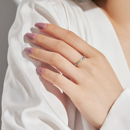 [Love Aura]Sparkling Vibrant Round Shape Daily Ring