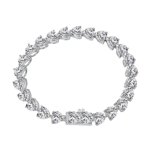 [Love Aura]0.75 Carat Elegant Romantic Heart Shape Lover Bracelet