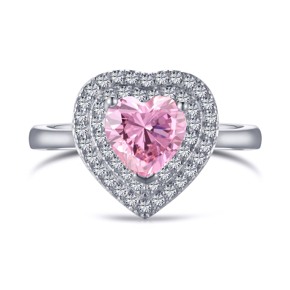 [Love Aura]Delicate Ebullient Heart Shape Wedding Ring