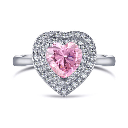 [Love Aura]Delicate Ebullient Heart Shape Wedding Ring