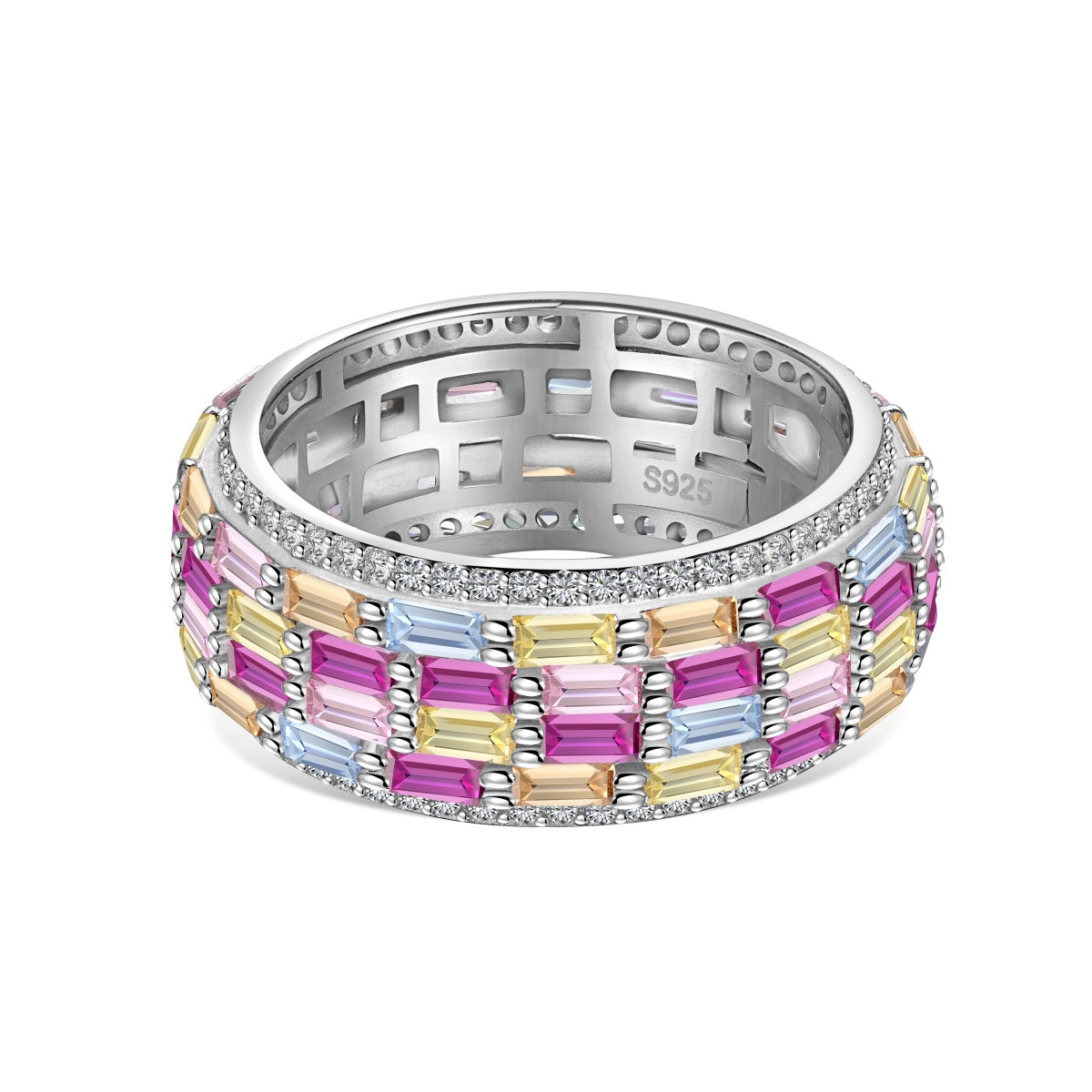 [Love Aura]Radiant Colorful Radiant Cut Daily Ring