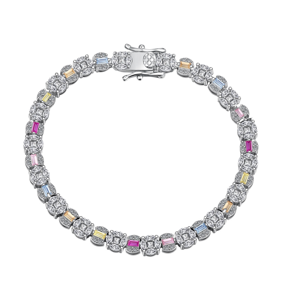 [Love Aura]Dazzling Radiant Multi Cut Daily Bracelet