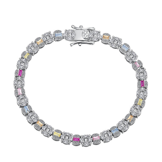 [Love Aura]Dazzling Radiant Multi Cut Daily Bracelet