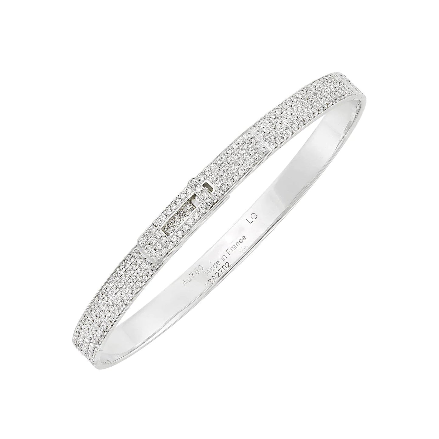 [Love Aura]HM KELLY BRACELET IN SILVER AND FULL PAVE DIAMOND