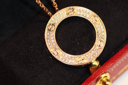 [Love Aura]LOVE NECKLACE ADJUSTABLE ROSE GOLD