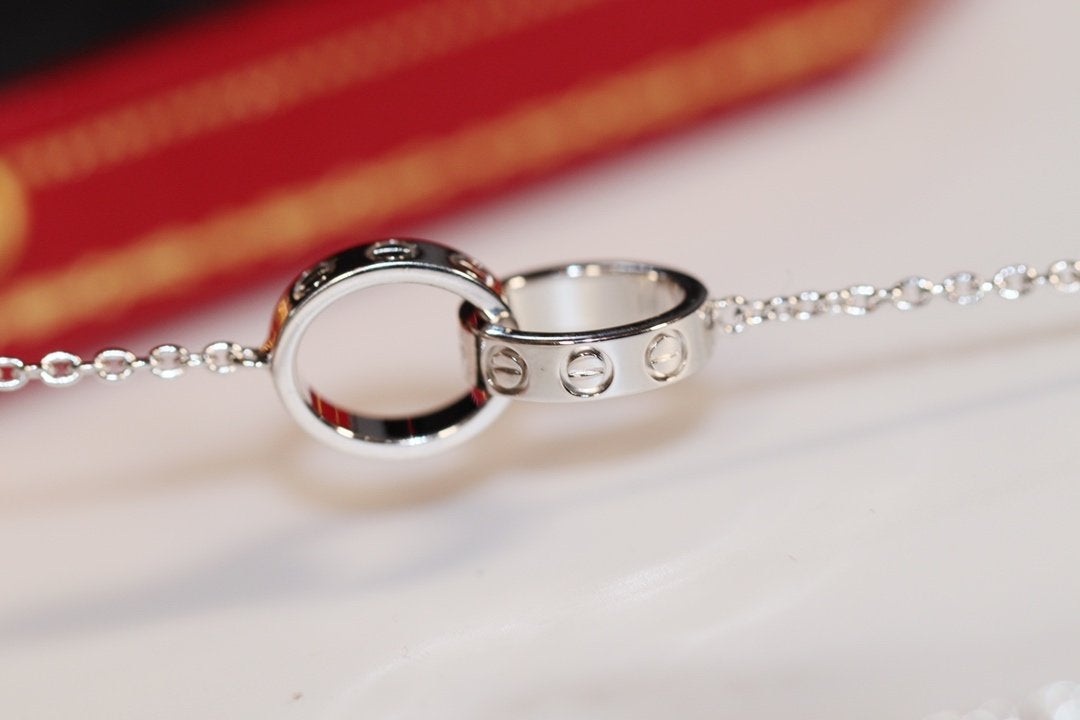 [Love Aura]LOVE NECKLACE PINK GOLD AND SILVER