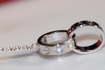 [Love Aura]LOVE NECKLACE PINK GOLD AND SILVER