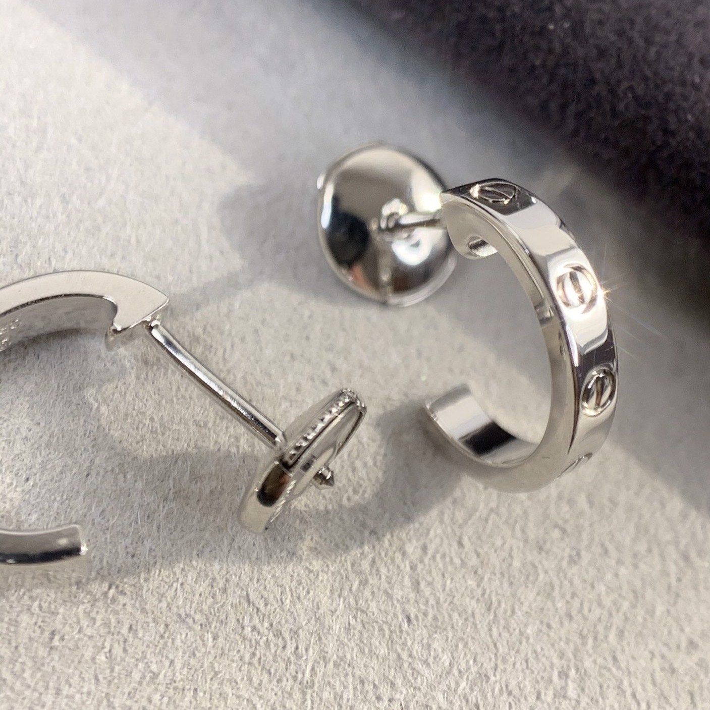 [Love Aura]LOVE EARRINGS 2.65MM SILVER