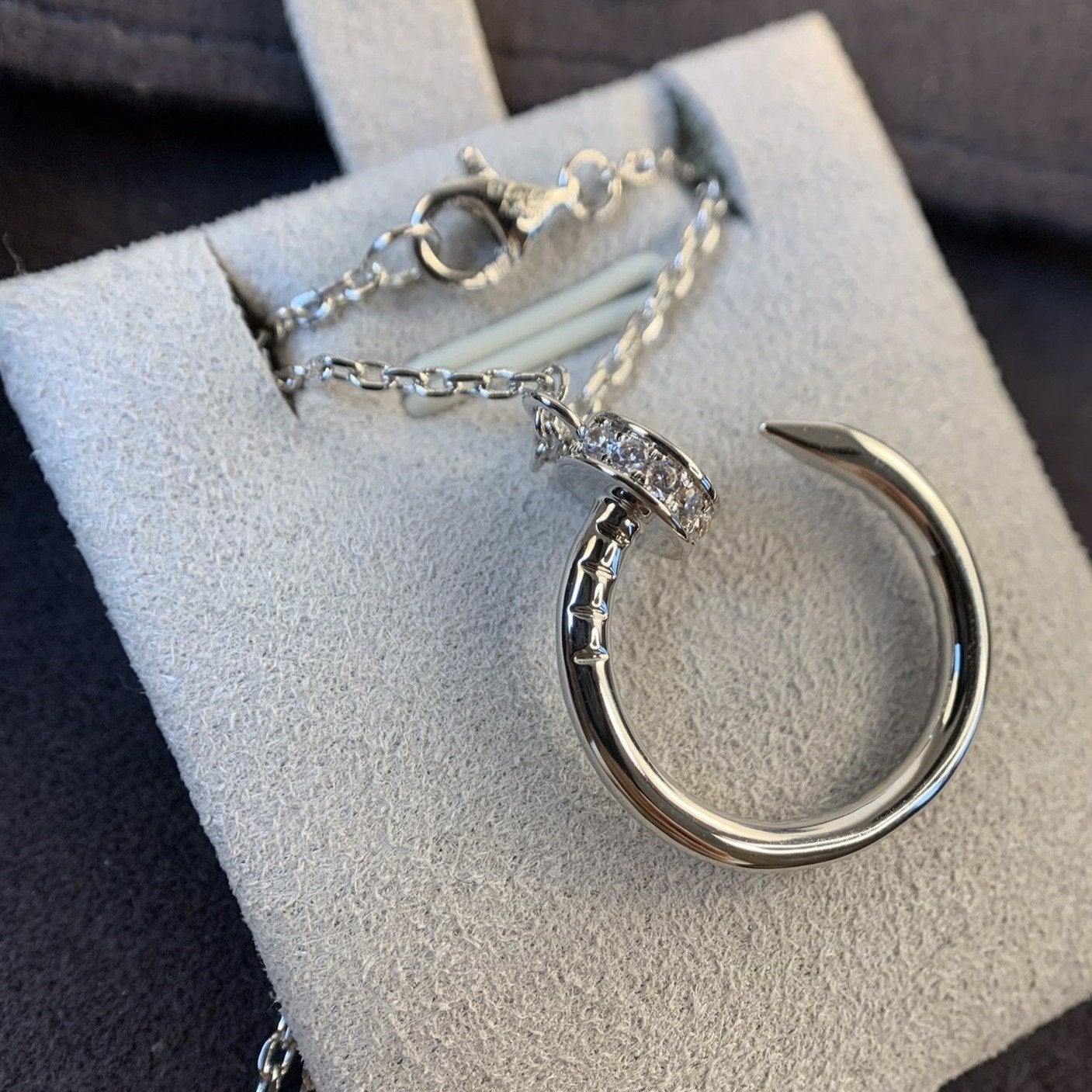 [Love Aura]JUSTE NECKLACE SILVER DIAMONDS