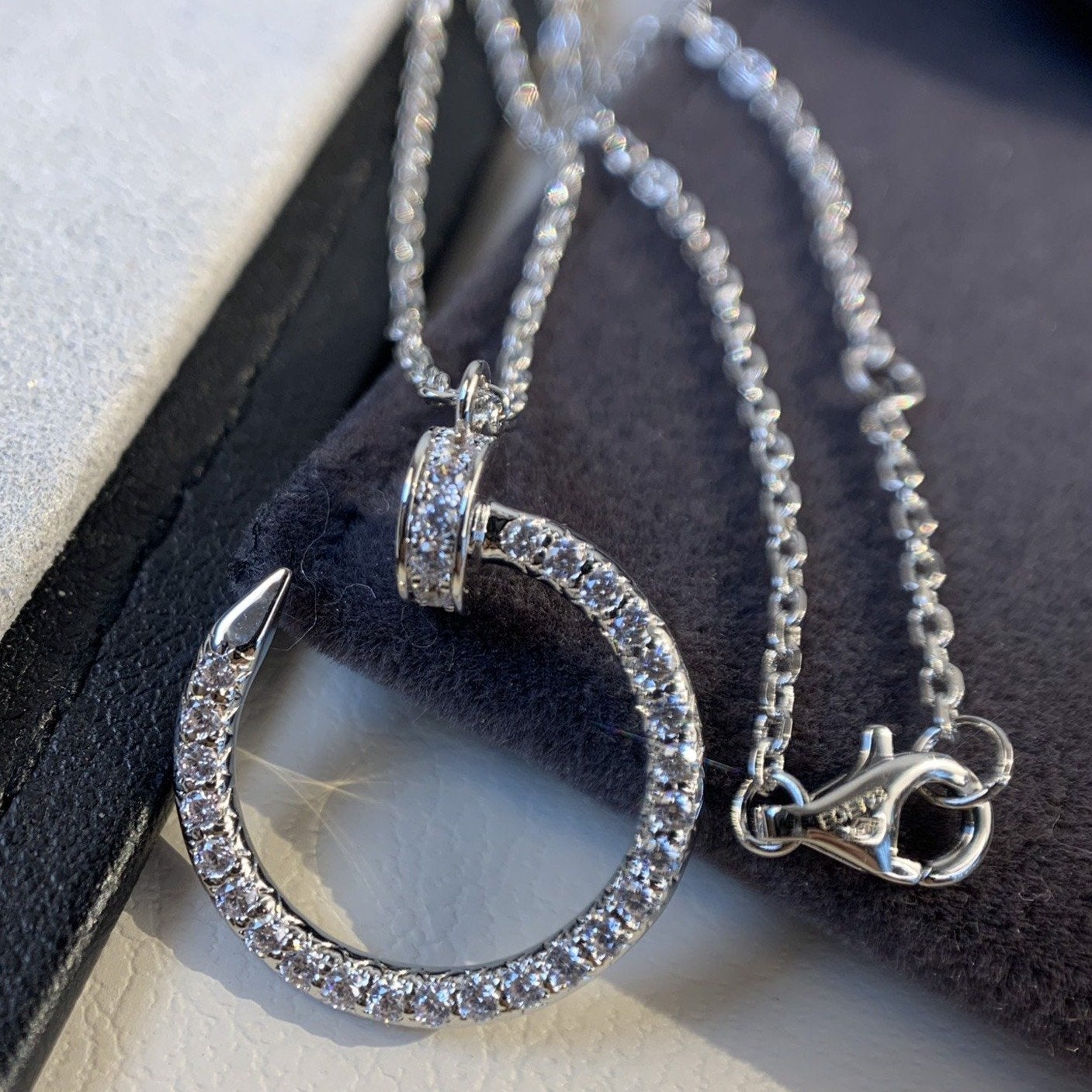 [Love Aura]JUSTE NECKLACE SILVER DIAMONDS