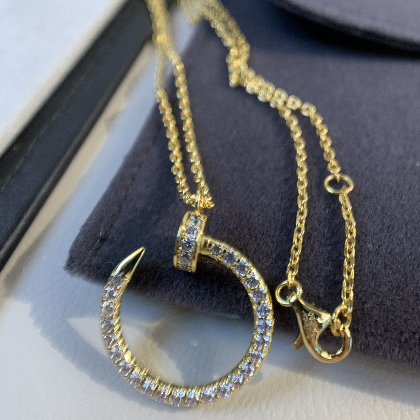 [Love Aura]JUSTE NECKLACE GOLD DIAMONDS