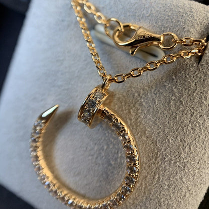 [Love Aura]JUSTE NECKLACE PINK GOLD DIAMONDS