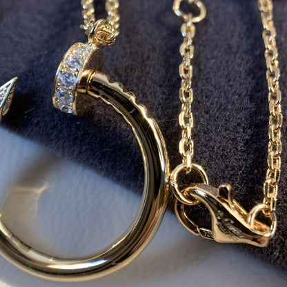 [Love Aura]JUSTE NECKLACE PINK GOLD