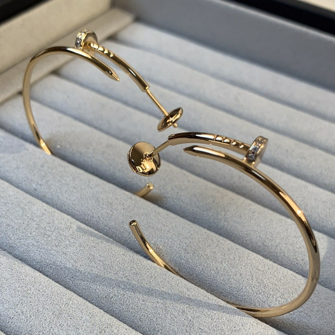 [Love Aura]JUSTE EARRINGS GOLD DIAMONDS 1.8MM