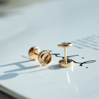 [Love Aura]LOVE EARRINGS PINK GOLD 10MM