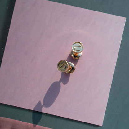 [Love Aura]LOVE EARRINGS PINK GOLD 10MM