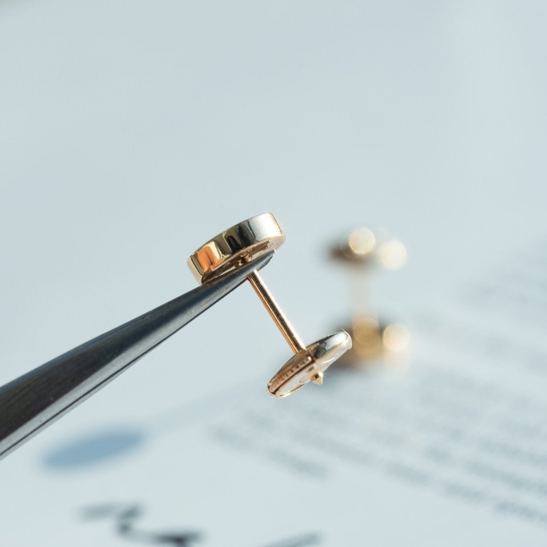 [Love Aura]LOVE EARRINGS PINK GOLD 10MM