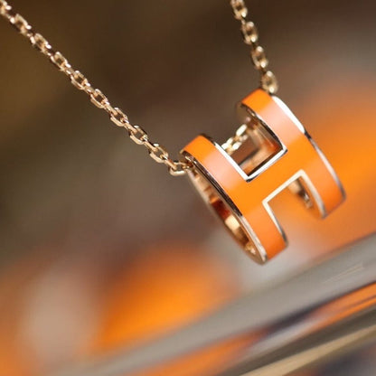 [Love Aura]POP H PEDANT PINK GOLD