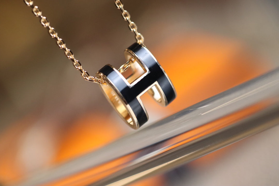 [Love Aura]POP H PEDANT PINK GOLD