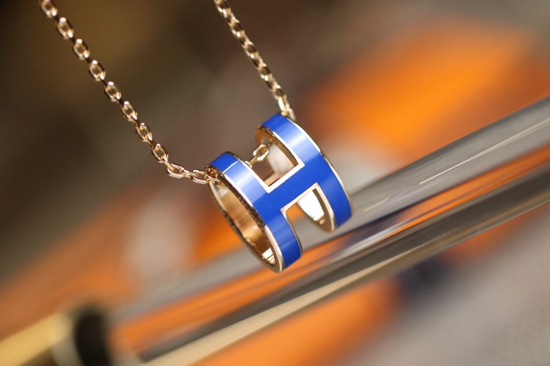 [Love Aura]POP H PEDANT PINK GOLD