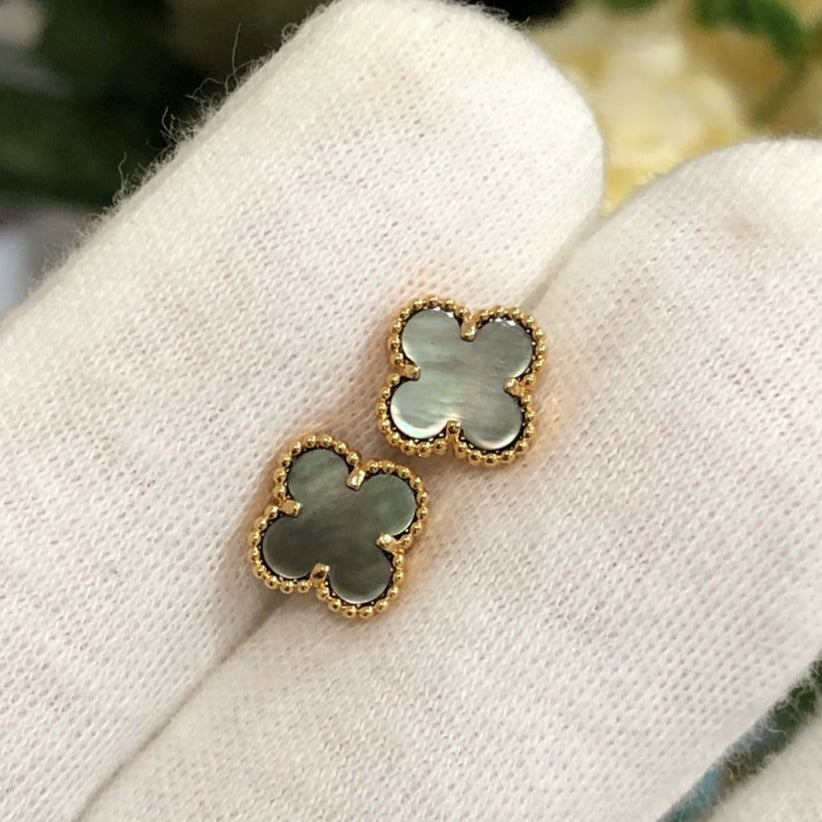 [Love Aura]CLOVER MINI GOLD EARRINGS