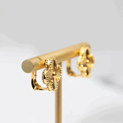 [Love Aura]CLOVER MEDIUM 1 MOTIFS LASER EARRINGS