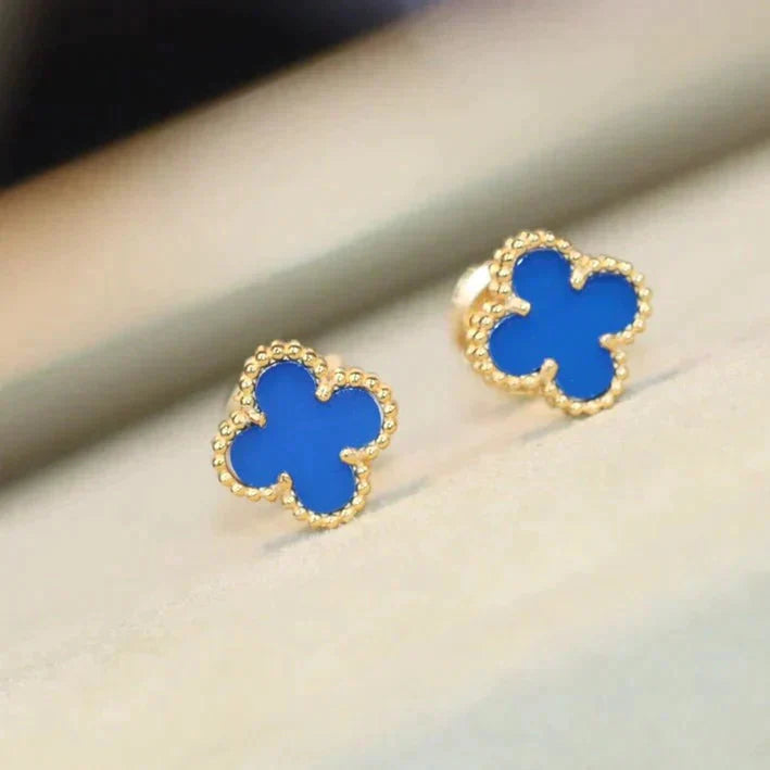 [Love Aura]CLOVER MINI 9.5MM TURQUOISE EARRINGS