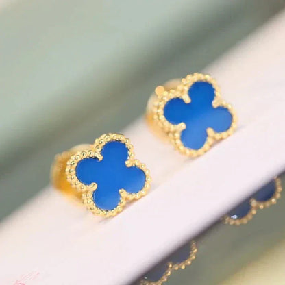 [Love Aura]CLOVER MINI 9.5MM TURQUOISE EARRINGS