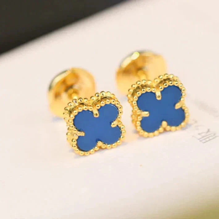 [Love Aura]CLOVER MINI 9.5MM TURQUOISE EARRINGS