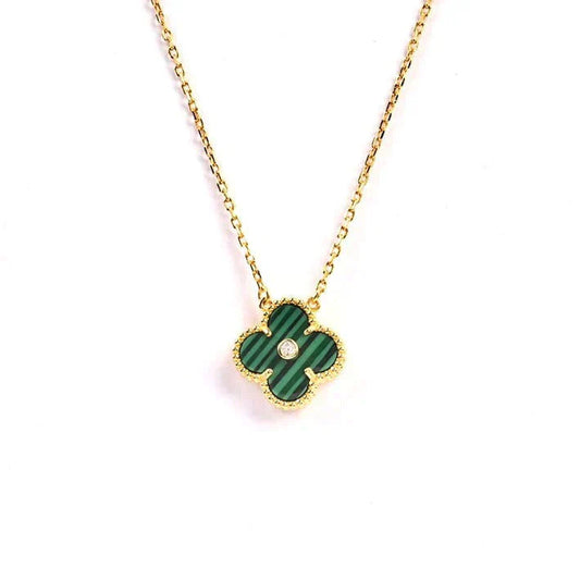 [Love Aura]CLOVER 15MM DIAMOND TURQUOISE NECKLACE