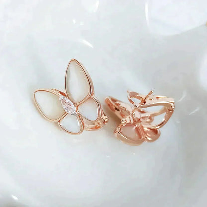 [Love Aura]BUTTERFLY MOP DIAMOND EARRINGS