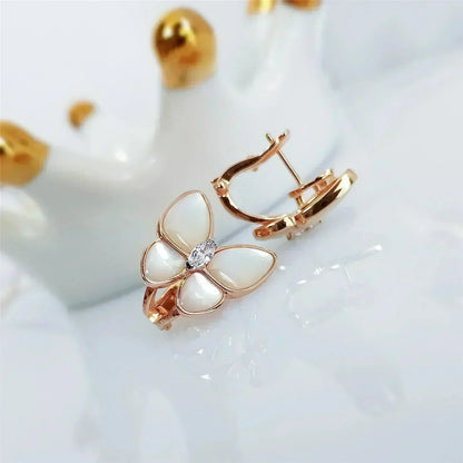[Love Aura]BUTTERFLY MOP DIAMOND EARRINGS