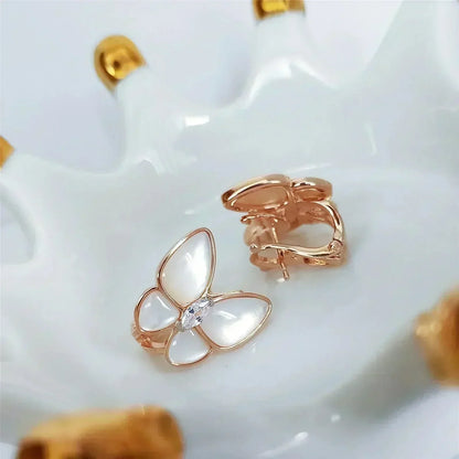 [Love Aura]BUTTERFLY MOP DIAMOND EARRINGS