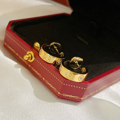 [Love Aura]LOVE EARRINGS 5.7MM 2 DIAMONDS