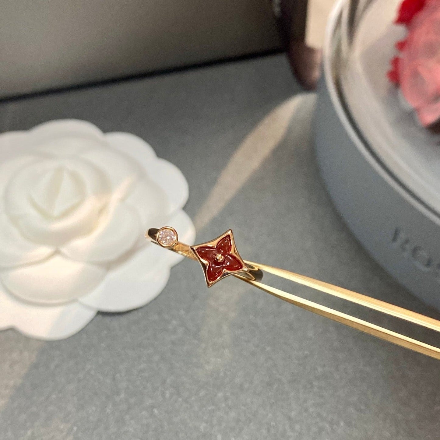 [Love Aura]STAR 1 DIAMOND OPEN RING