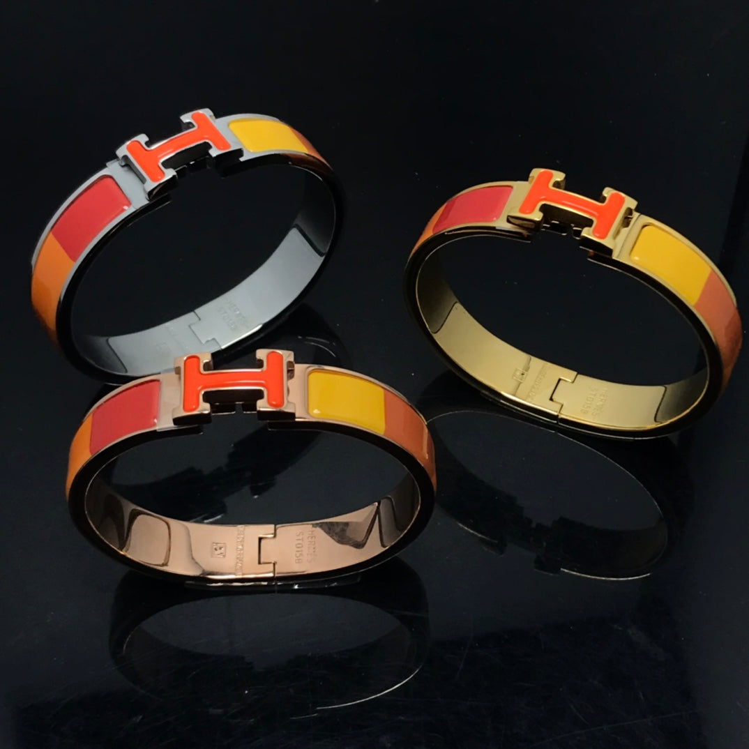 [Love Aura]H BRACELET ORANGE RAINBOW CERAMIC
